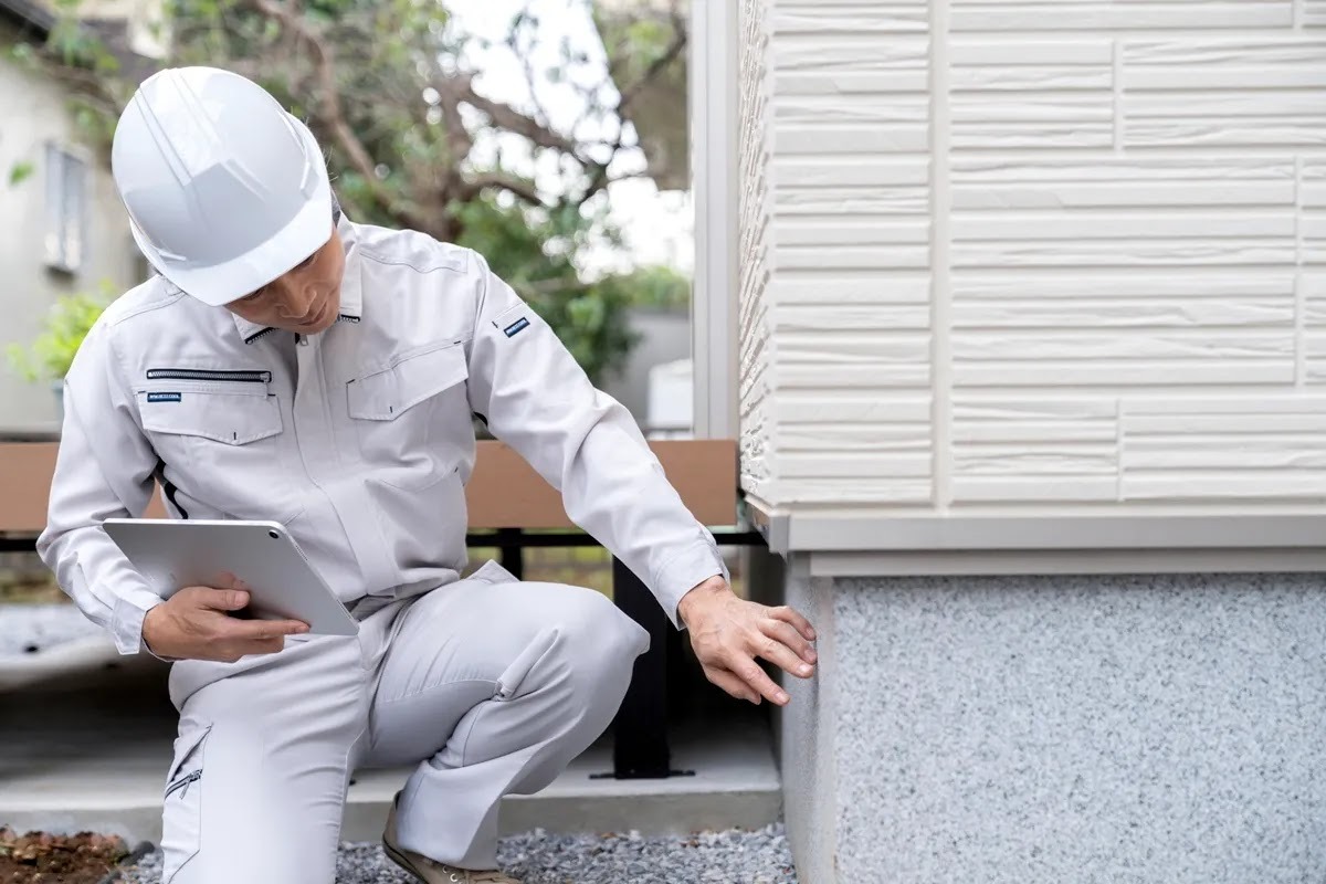 シロアリの大量発生に伴う外壁の調査