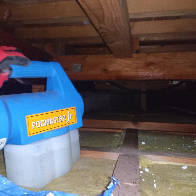 噴霧器で薬剤を散布