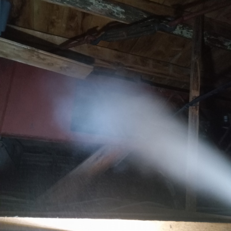 忌避スプレーを散布