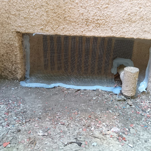 侵入口を封鎖したあとの様子