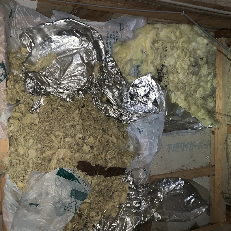 イタチ駆除の施工事例（岐阜県大垣市上石津町牧田）