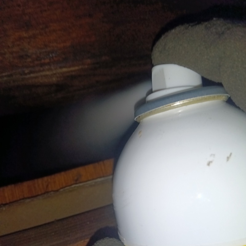 屋根裏に忌避剤を散布
