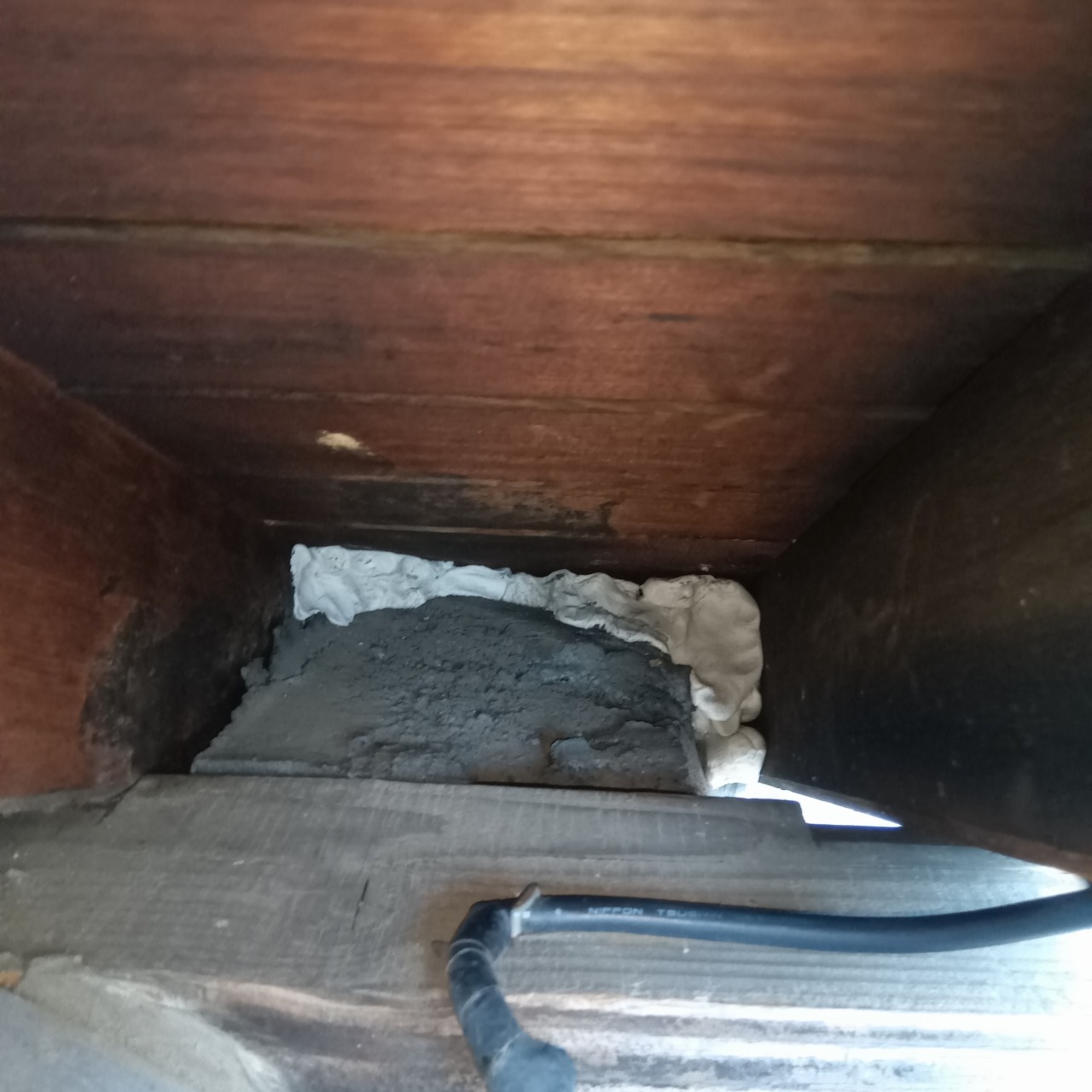 屋根のすき間を封鎖