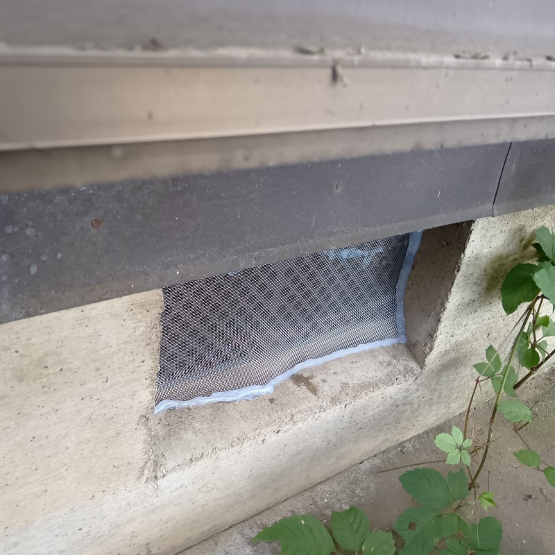 床下換気口を封鎖