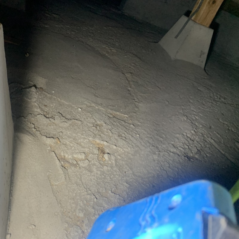 床下に除菌・殺虫剤を散布