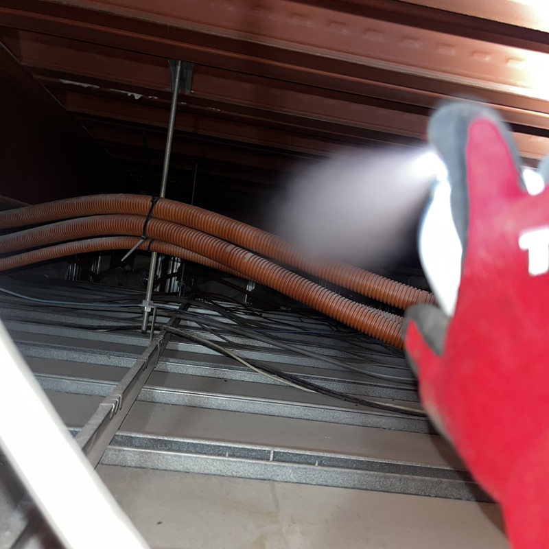 忌避剤を散布している様子