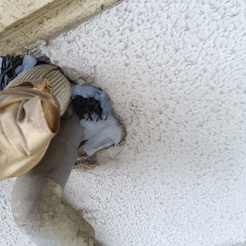 配管のすき間を封鎖