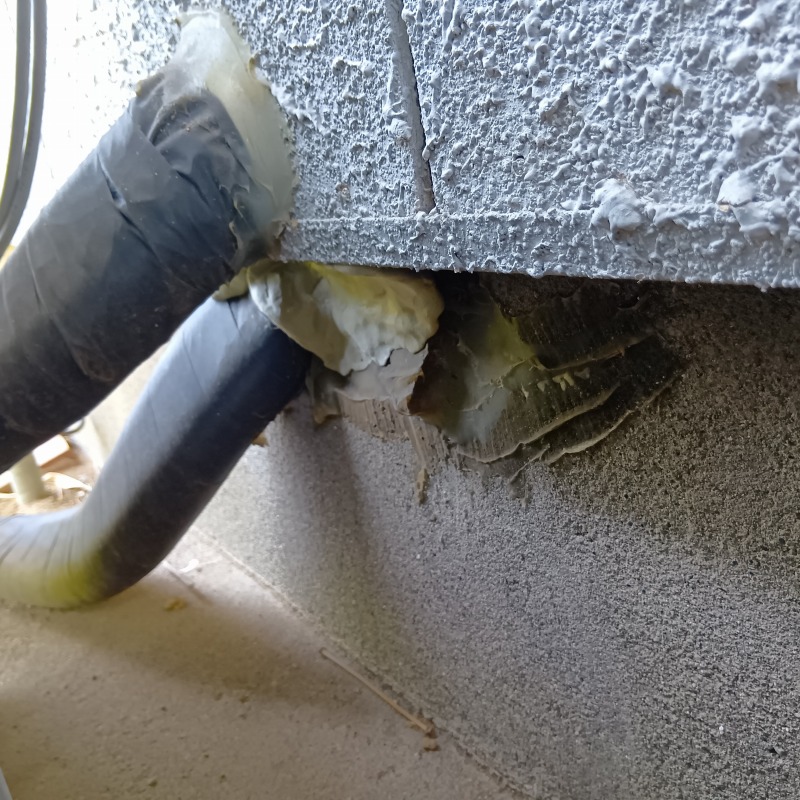 配管のすき間を封鎖