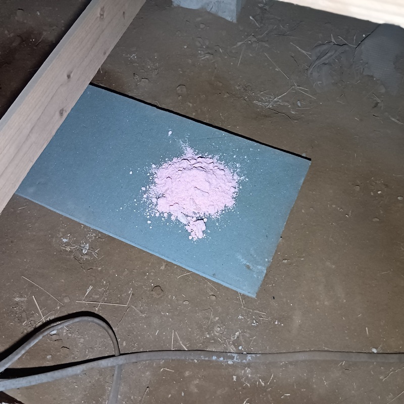 床下に設置した殺鼠剤