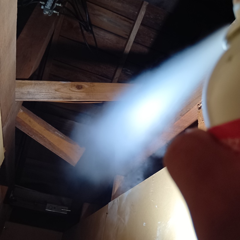 屋根裏に殺鼠剤を散布