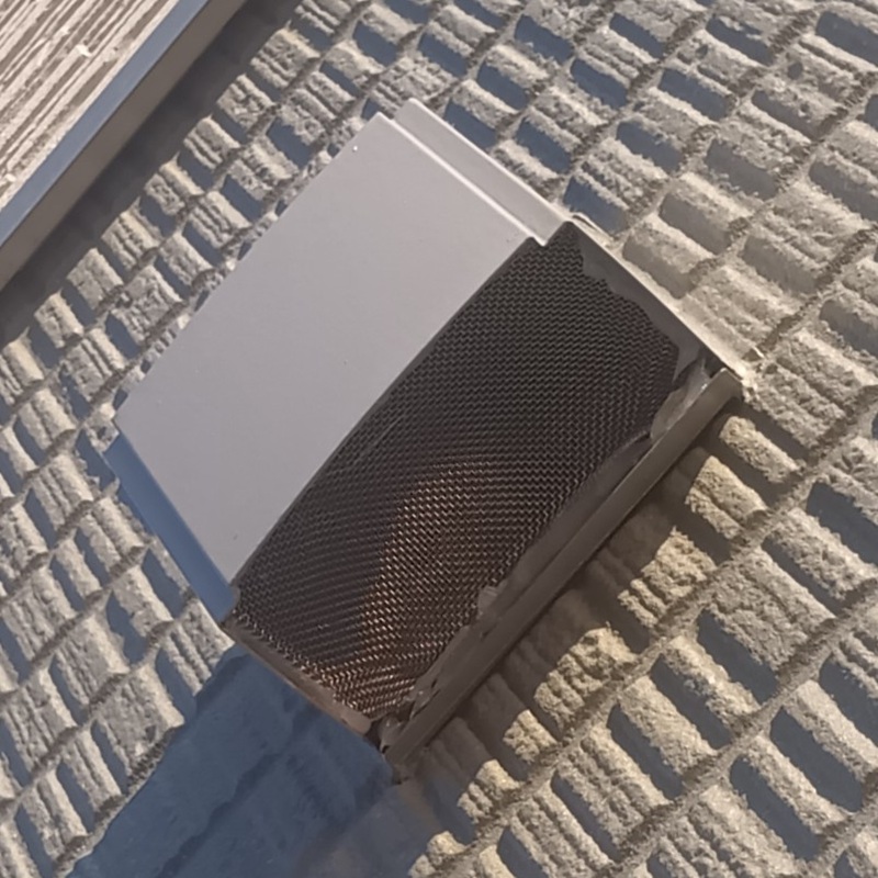 金網を設置した換気口