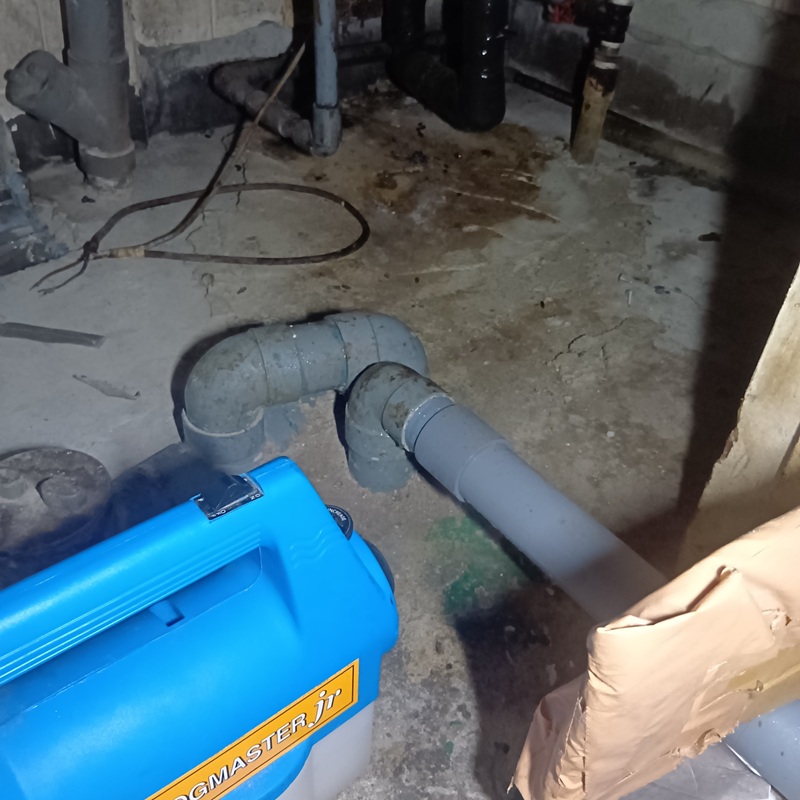 除菌・殺虫剤散布の様子