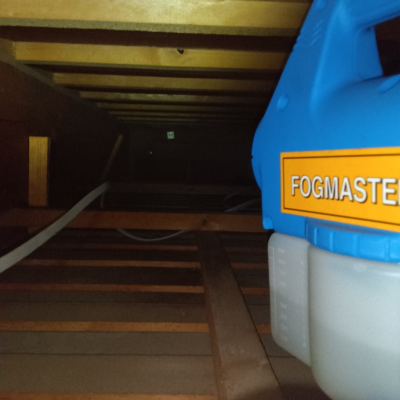 殺虫・消毒剤散布の様子