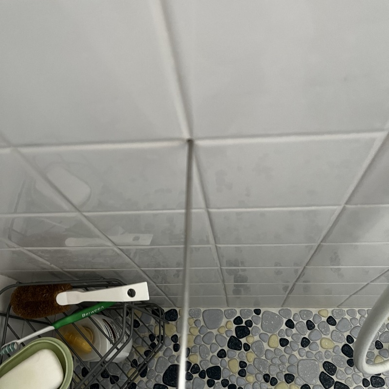 浴室の壁に穴を開けてシロアリ駆除剤を注入