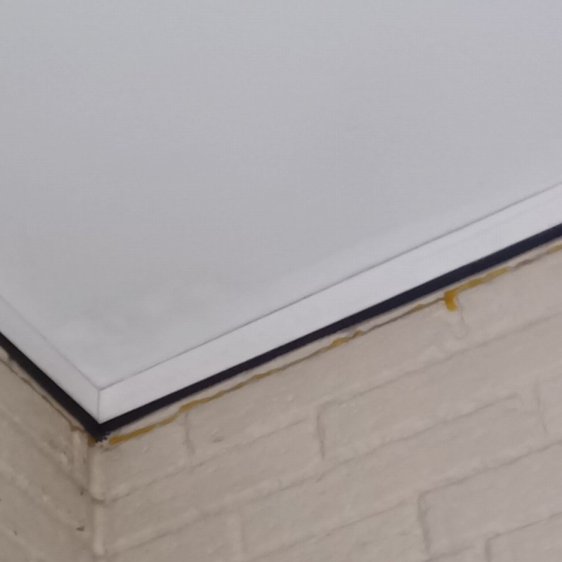 コウモリが侵入していたすき間周辺に忌避剤を塗布した様子