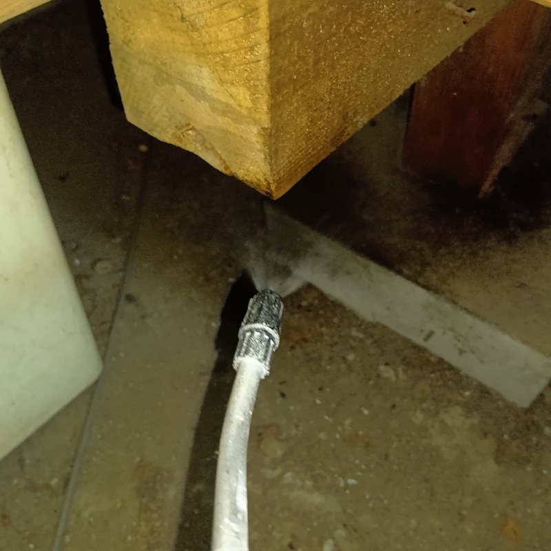 除菌・殺虫剤散布の様子