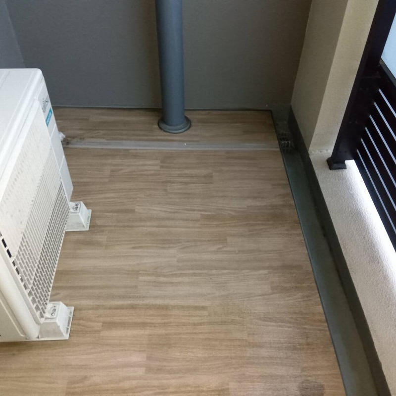 鳩のフンを清掃しきれいになった様子