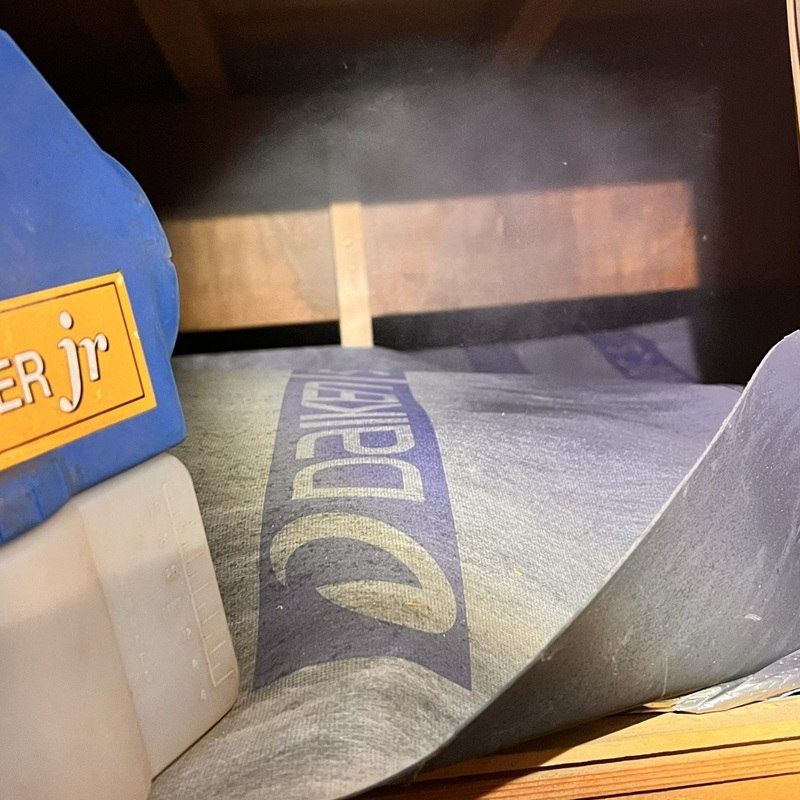 天井裏に除菌・殺虫剤を散布