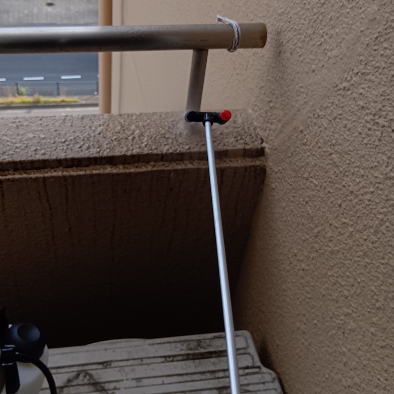 除菌剤散布の様子