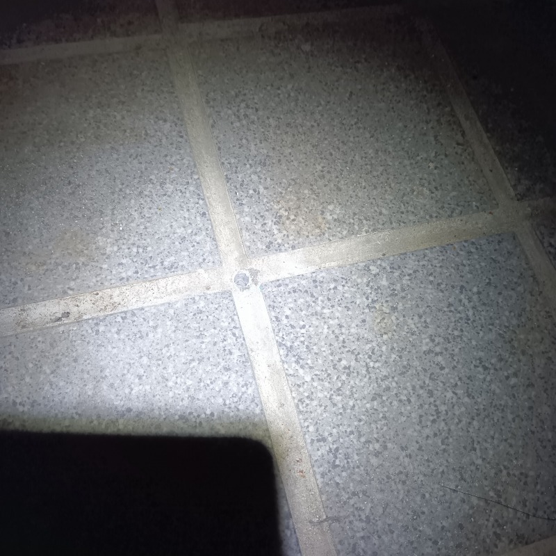 穴を開けた箇所を修復した様子