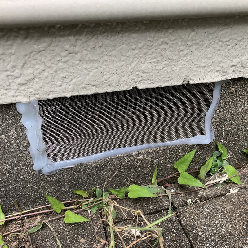 床下換気口を封鎖