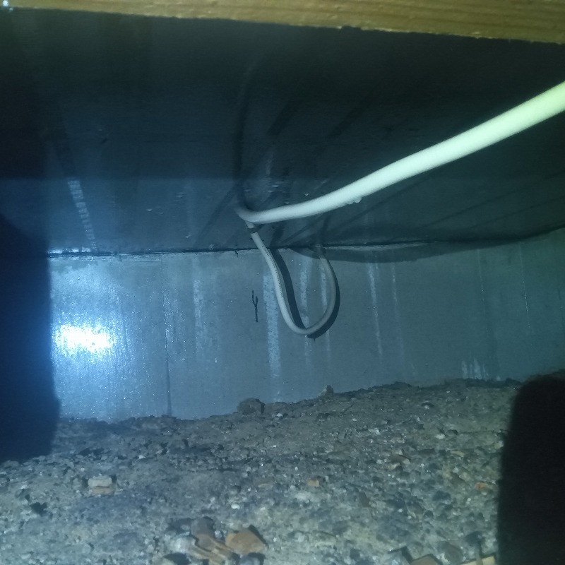 床下の土壌処理をおこなったあとの様子