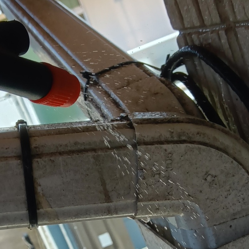 鳩がいた場所に殺虫剤を散布