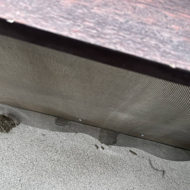 侵入口をふさいだ様子