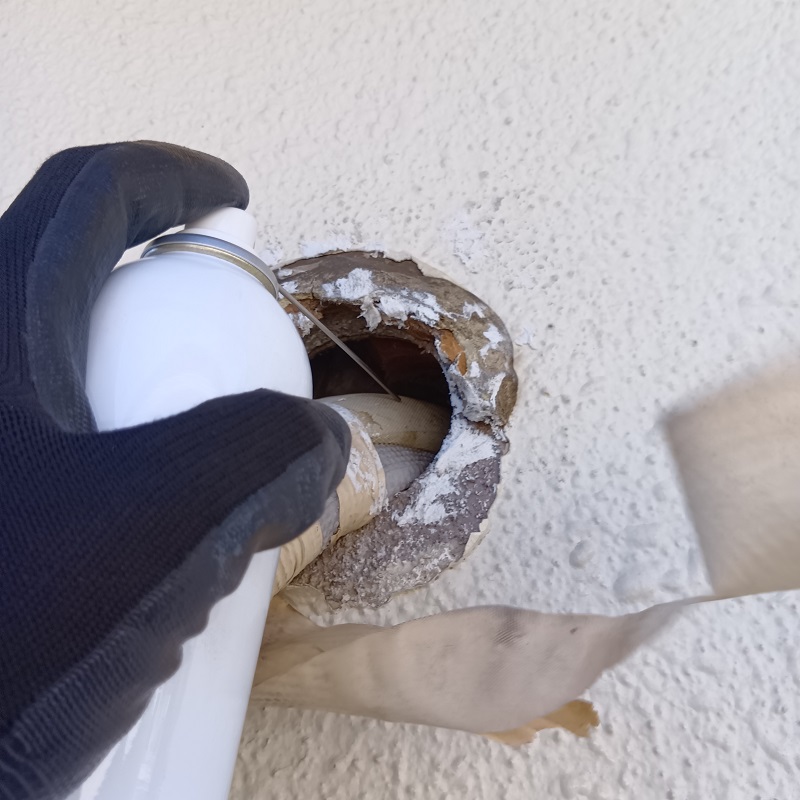 ダクト内にも忌避剤を散布