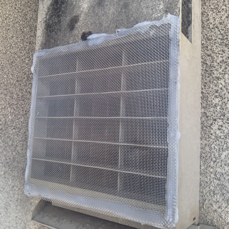 ダクトを封鎖した様子