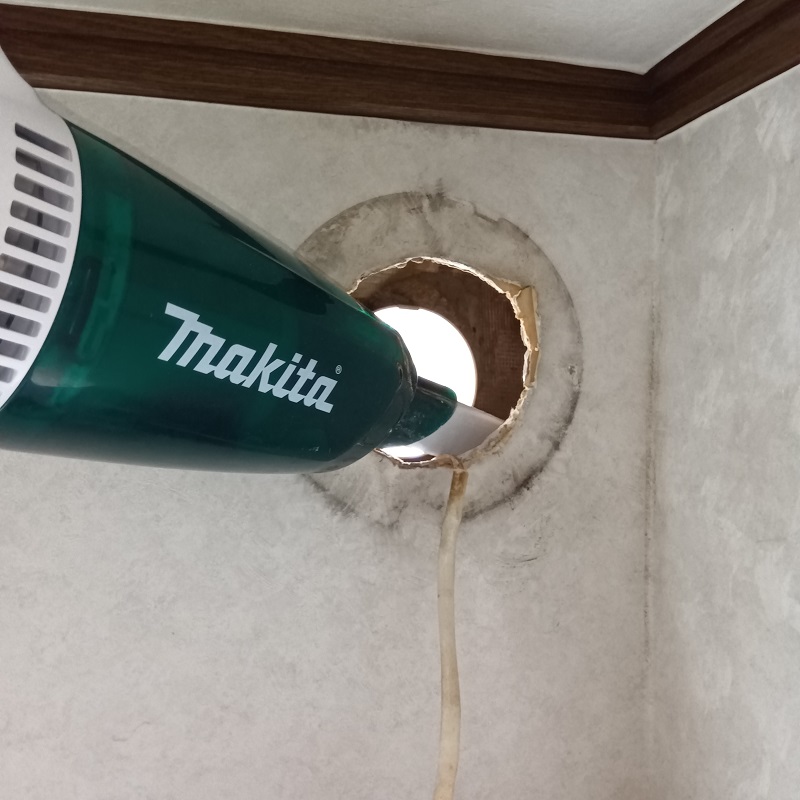 フン害箇所を除菌・清掃