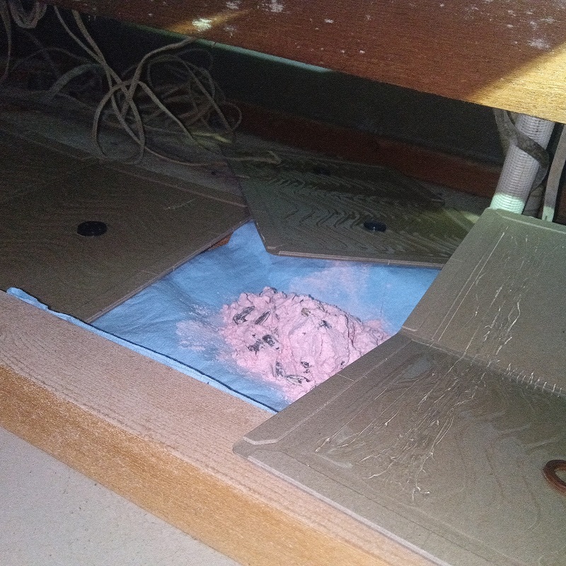 殺鼠剤を設置した様子