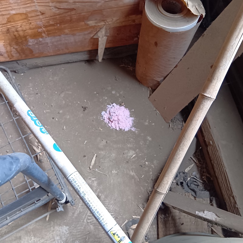 ラットサインのある箇所にも殺鼠剤を設置