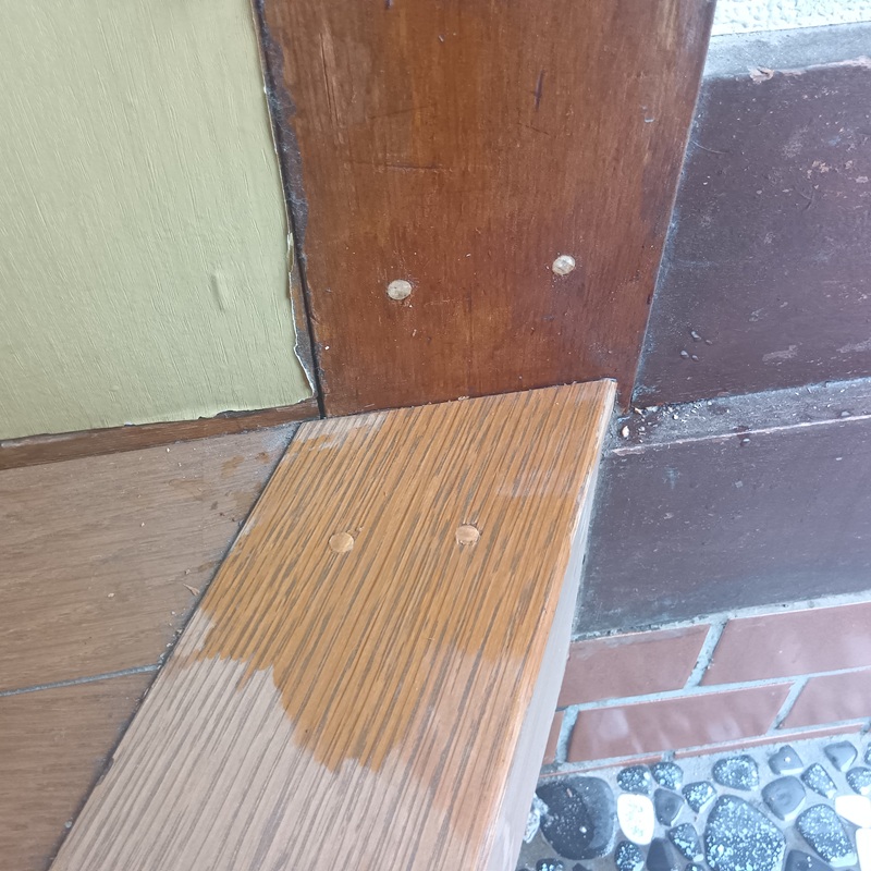 穴をふさいだ様子