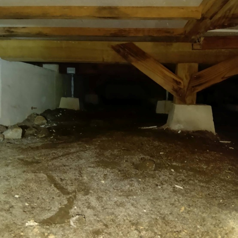 調湿剤を設置する前の床下