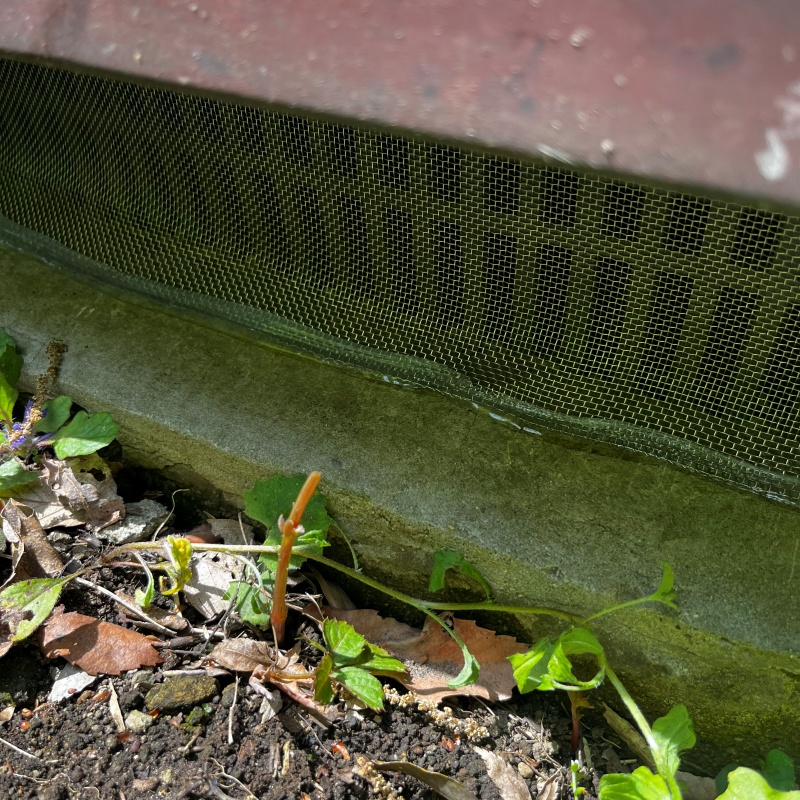 床下換気口を封鎖