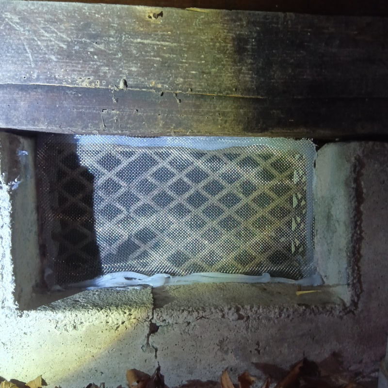 床下換気口を封鎖