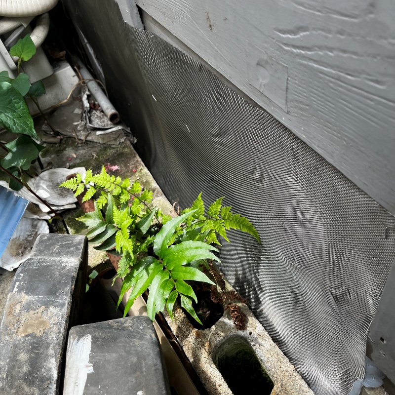 基礎部分の開口部を封鎖