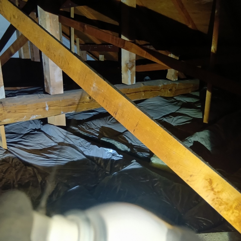 屋根裏に忌避スプレーを散布