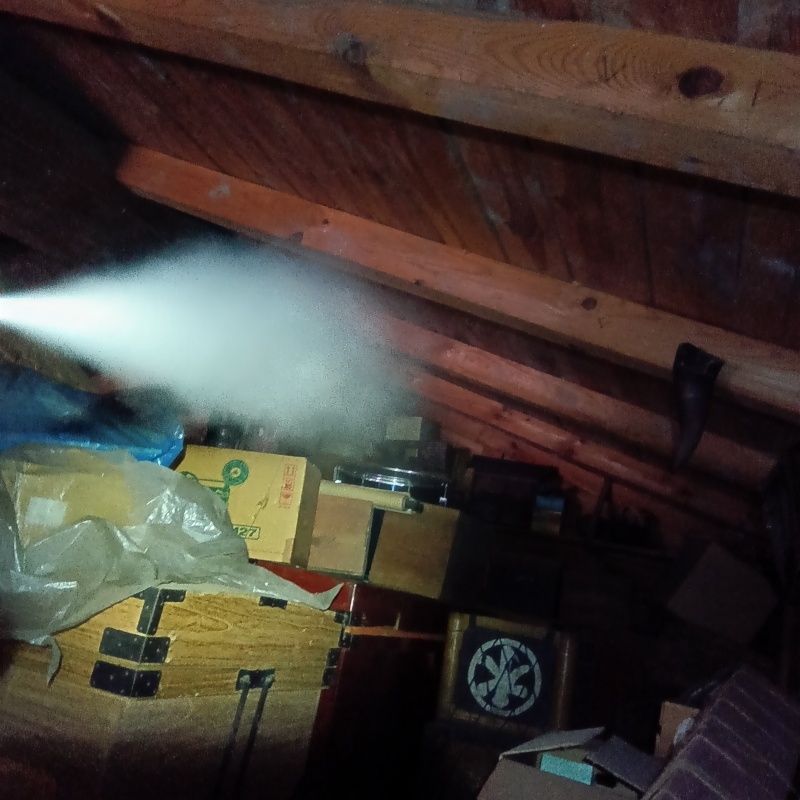 蔵の中に忌避スプレーを散布