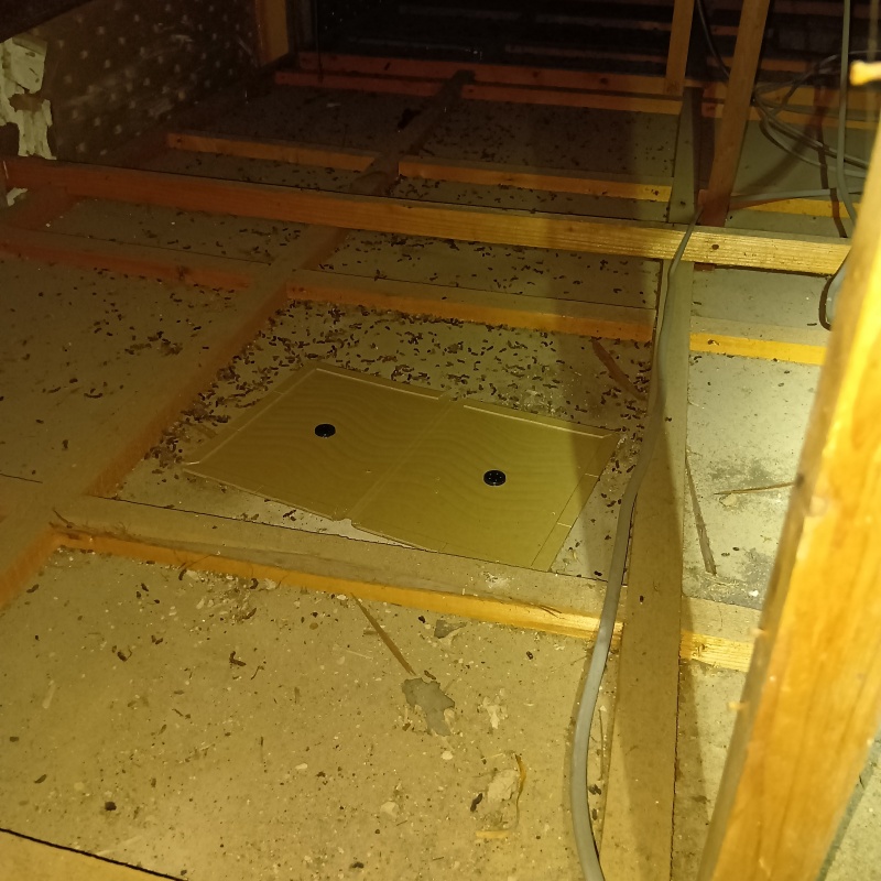 粘着シートを設置した様子