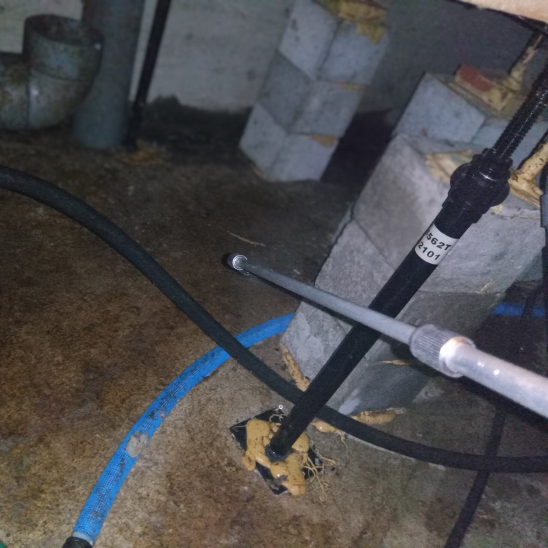 殺虫剤を散布する様子