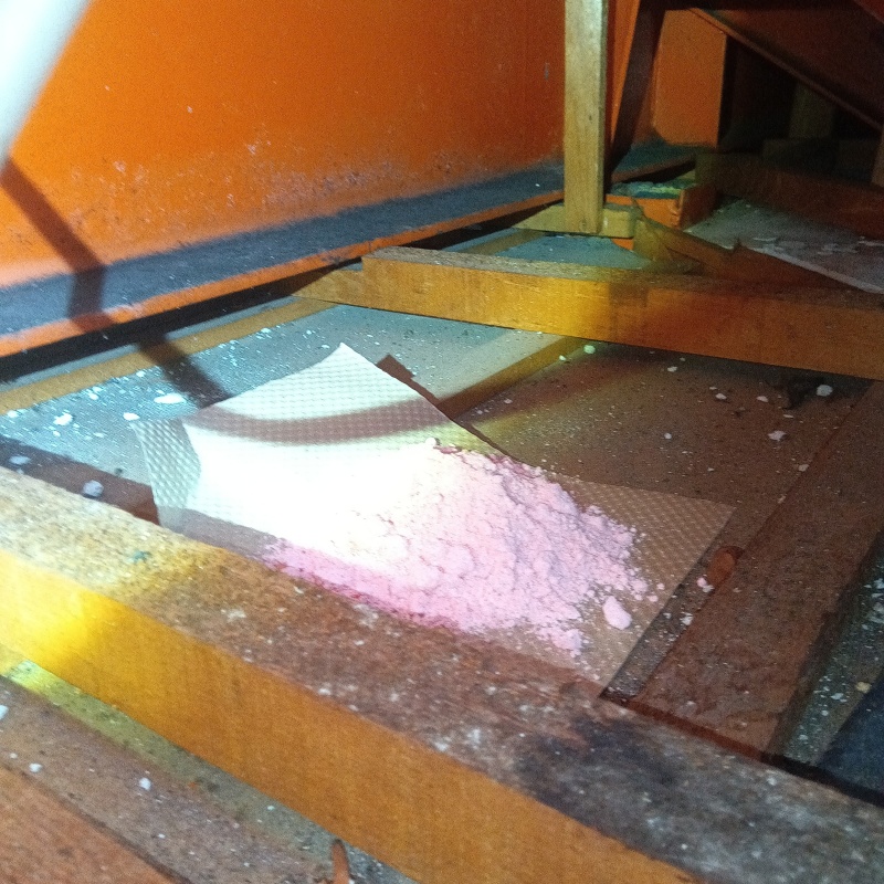 殺鼠剤を設置した様子