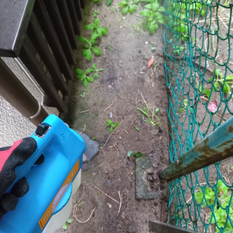 噴霧器で薬剤を散布