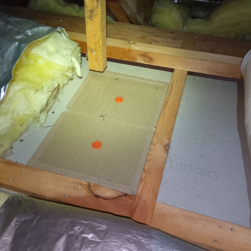 粘着シートを設置した様子