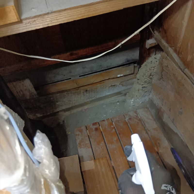 除菌剤をスプレー