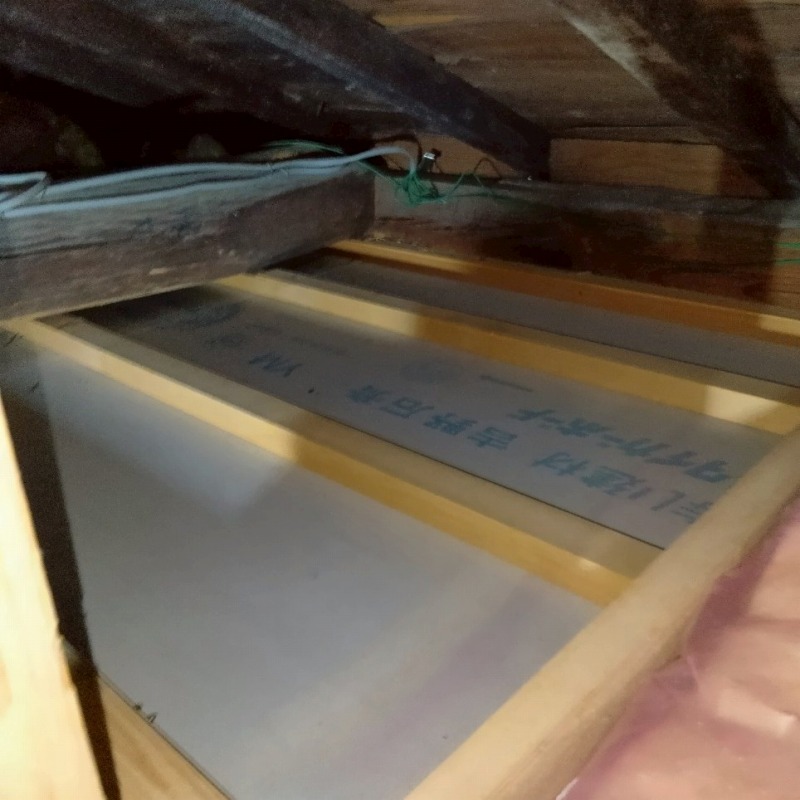 清掃が完了した屋根裏