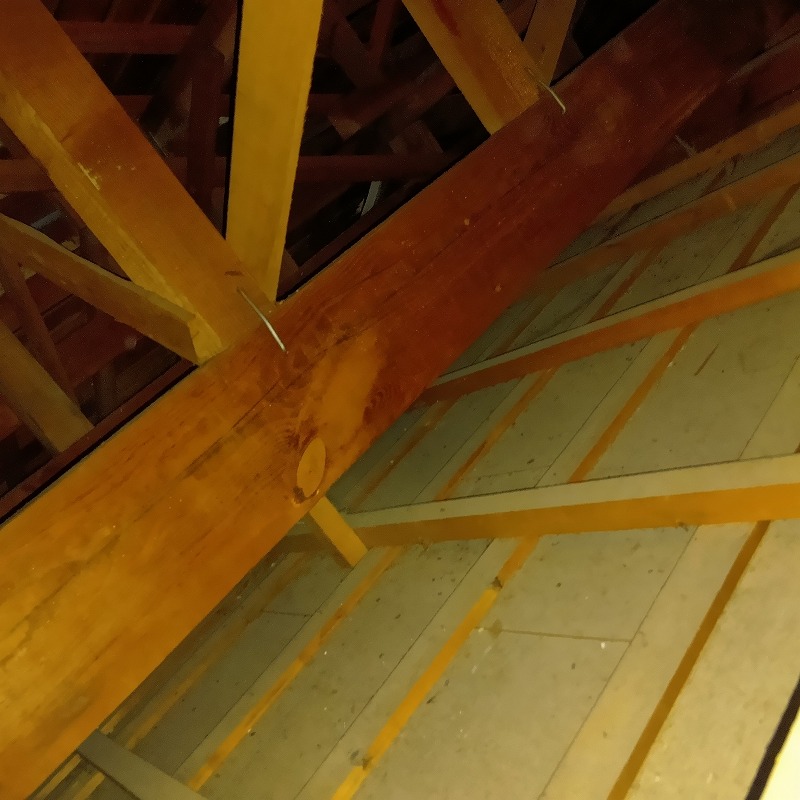 清掃が完了した屋根裏