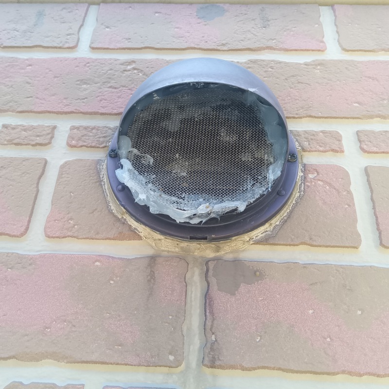 換気口のすき間を封鎖