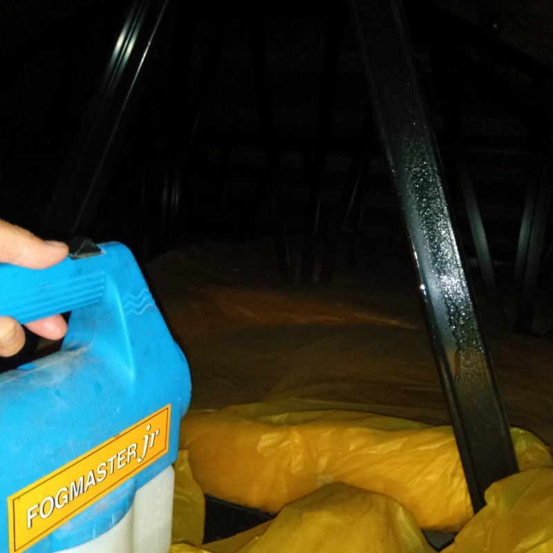 噴霧器で薬剤を散布